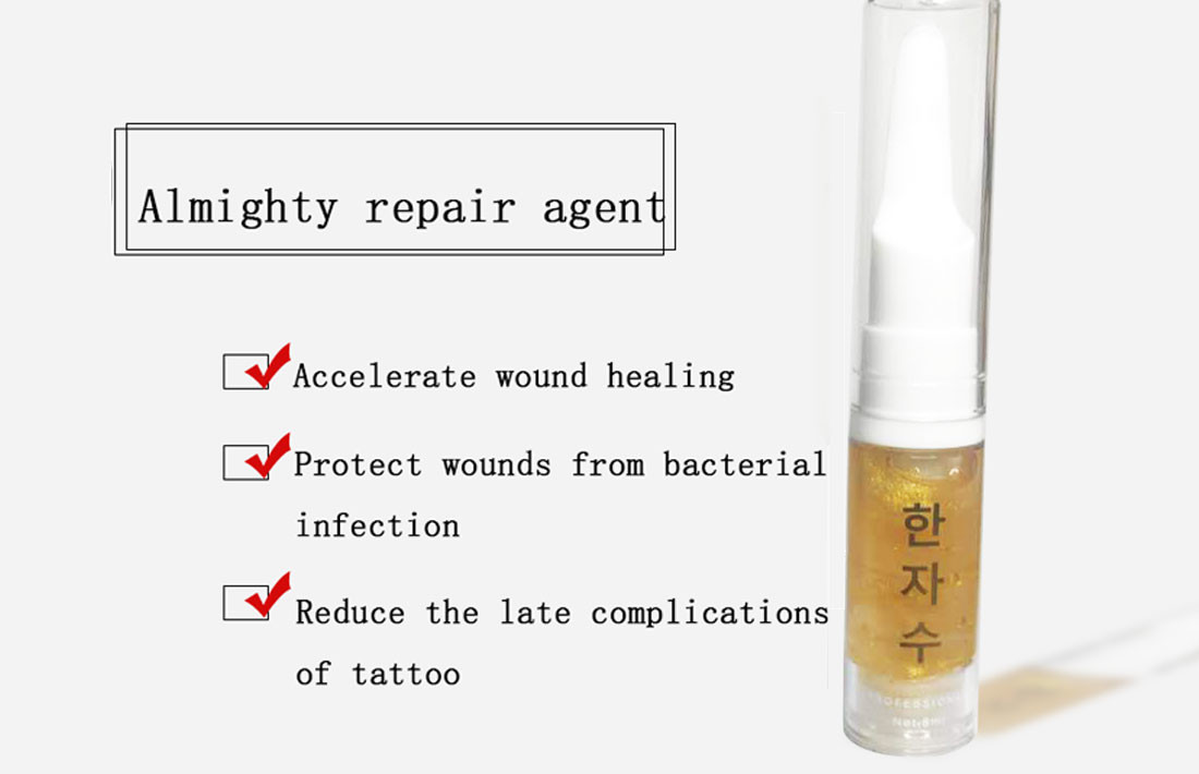 8ml Gloden Non Toxic Eyebrow Lip Repair Accessories Pure plant with gold foil For Repair scar skin aftercare Cream