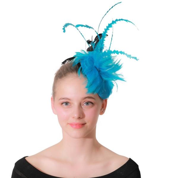 Earth Day Celebration Accessories Sinamay and Feather Fascinator with Wire