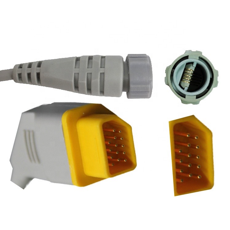 IBP adapter cable Compatible for Nihon Kohden monitor to Argon transducer