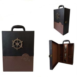 Practical Mdf Wooden Wine Gift Box Attractive Design Customizable Wine Box For 2