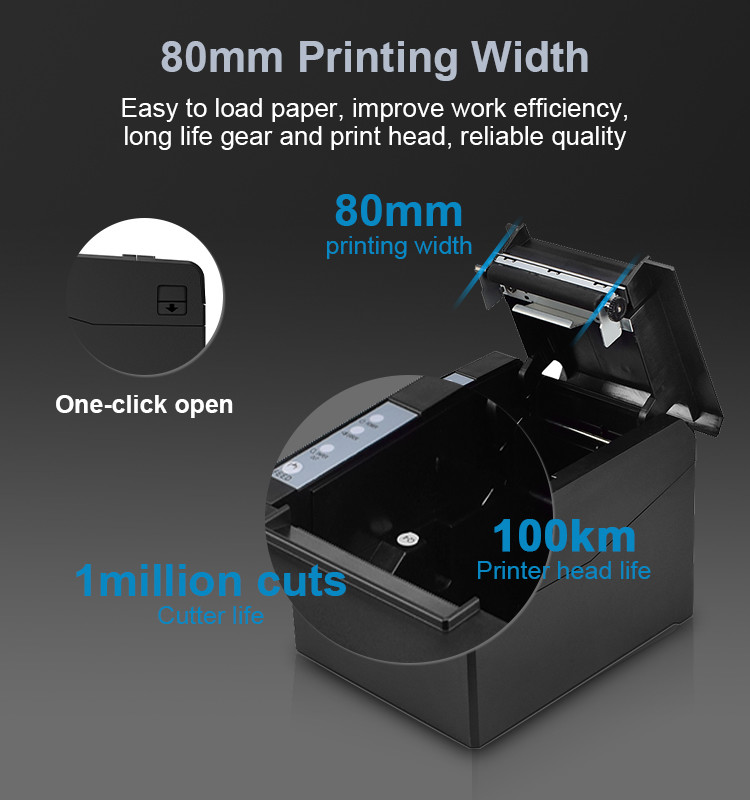 3 inch desktop bill printer POS thermal receipt printer with auto cutter