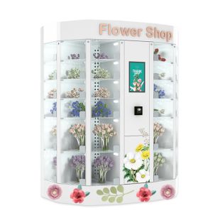 Bouquet Fresh Flower Vending Machine With 22Inch Interactive Touch Screen