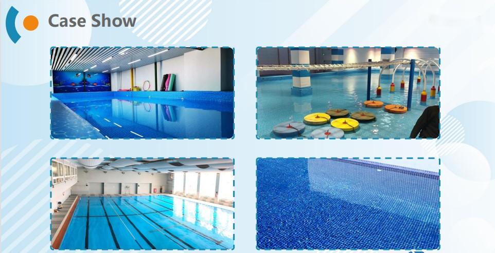 3D Texture Design 18x33 Pool Liner 25m Mosaic Light Blue Pool Liner
