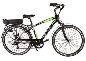  V Brake Long Distance Electric Bicycle , Electric Battery Powered Bike Manufactures