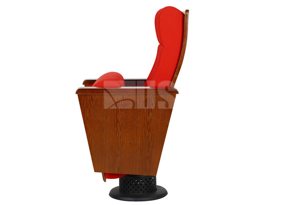 Modern Wooden Outer Back Auditorium Theater Seating Strong Steel Structure