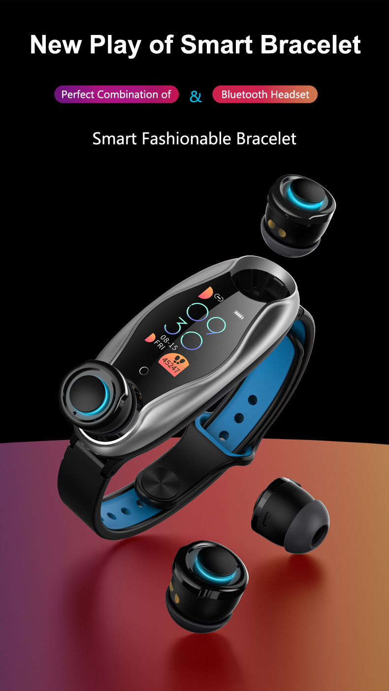 Hazel New 2 in 1 TWS Cool Earbuds T90 smart watch With Touch Screen Smartwatch