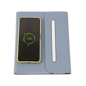 Foldable Portable Wireless Charging Notebook Diary With Powerbank
