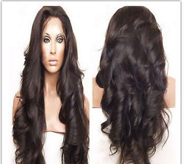 Natural Black Curly Human Hair Wigs / Unprocessed Virgin 100% Cambodian Full