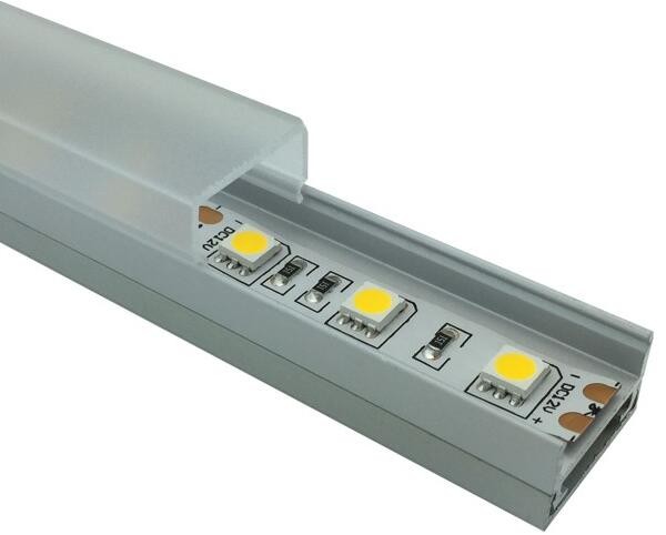 U shape stors shops cabinet LED aluminum extrusion profiles milky diffuser for led strips aluminum LED profiles