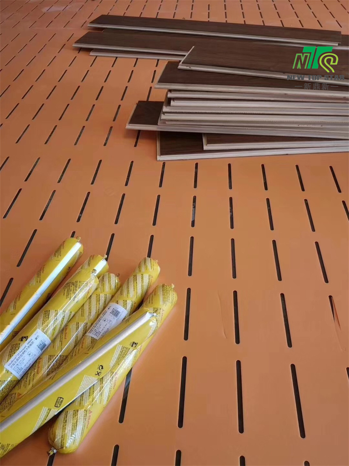 Orange IXPE Foam Underlayment 2mm Durable Slotted With Hole