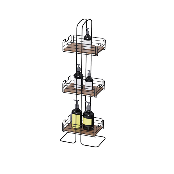 Standing Bathroom Organizer Multi-function Iron Wire Rack Stainless Steel Shower Caddy