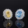 Buy cheap Lanciashow 925 Sterling Silver Ring with 10mmx14mm Lab Gemstone from wholesalers
