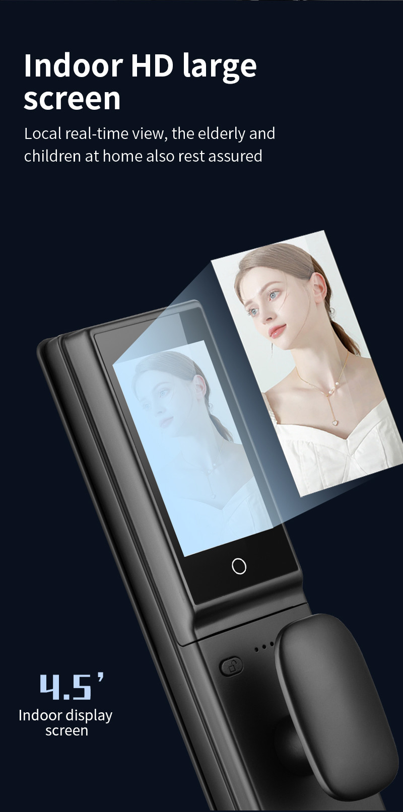 Automatic 3D Face Recognition Camera Tuya Smart Locks With Video Calling S958max Digital Door lock