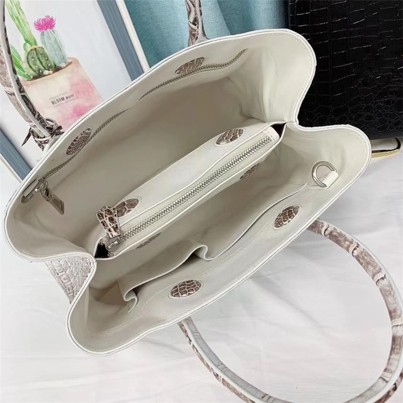 Genuine Alligator Leather OL Lady working Purse Authentic Crocodile Belly Skin Women's Handbag Female Large Shoulder Bag