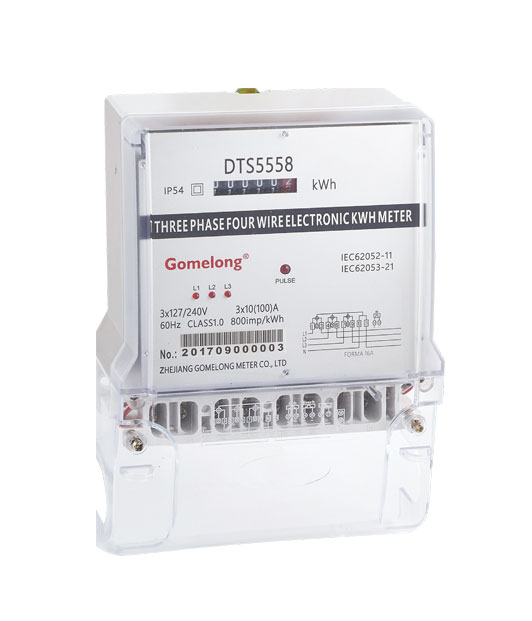 Manufacture DTS5558 3 phase 4wire 60HZ electric energy meter price