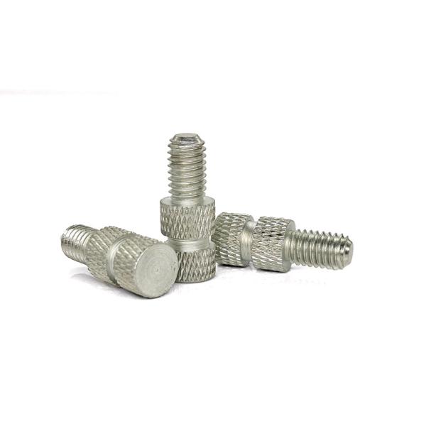 Steel CNC Turned Zinc Plated Thumb Screw Double Diamond Knurls Anti-Slip Grip
