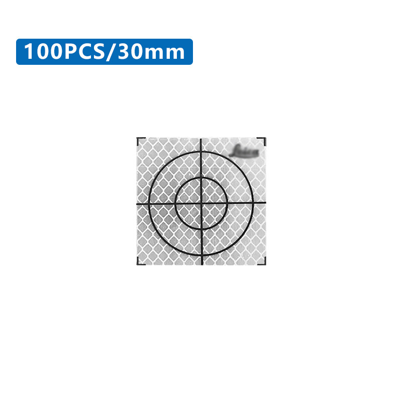 100Pcs Size 20/30/40/50/60MM Reflector Sheet For LeicCa Total Station Survey Geography White Target Sheet Reflective Sticker