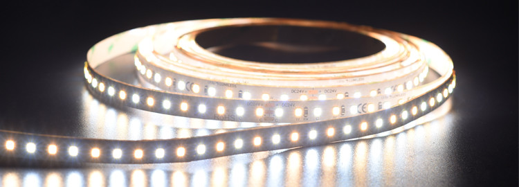 Outdoor Tunable White LED Strip Lights Addressable CCT 2835 Lumileds 120 LED Per Meter