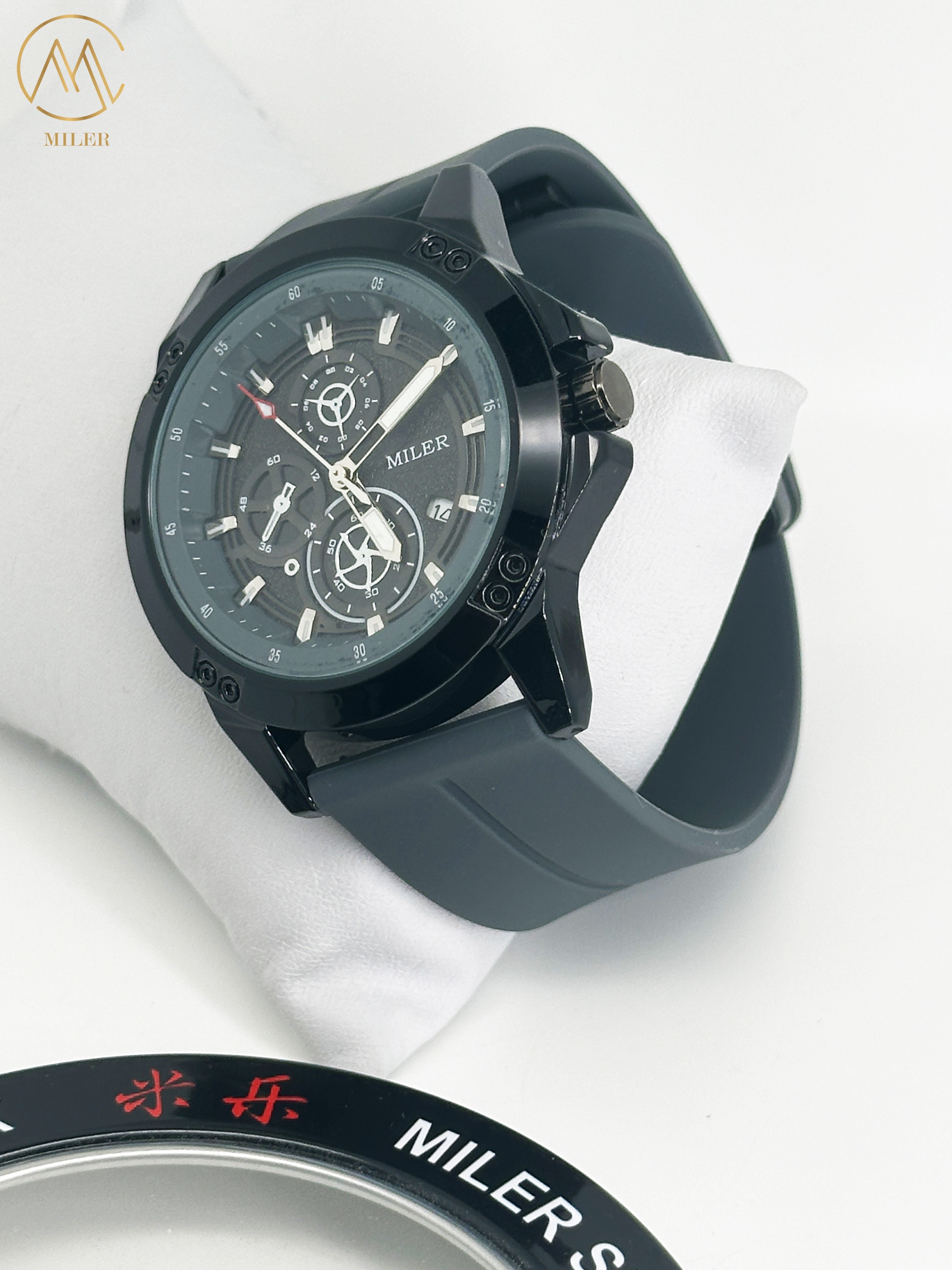 Custom Logo Minimalist Watch For Men Sport Silicone Waterproof Luminous Quartz Watches Mens Business Calendar Wrist Watches