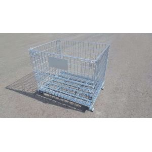 Wire Mesh Container Folding Stackable Wire Mesh Metal Storage Stacking Container