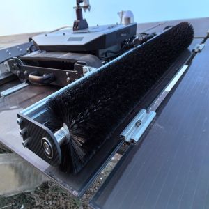 Automated Running Robot With Rolling Brush Crawler Style Solar Panel