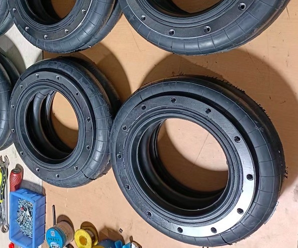 W01-M58-7524 Firestone Air Spring Shocks Style 22 With Countersunk Steel Bead Rings 12 Pieces M8 Nuts