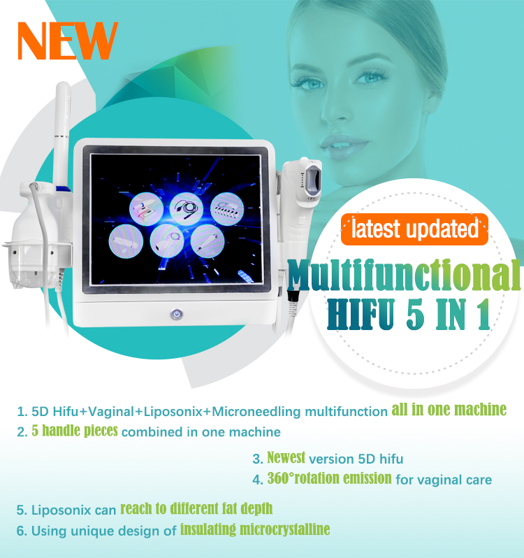 Slimming Body Ultrasound HIFU Machine , SMAS Face Lifting HIFU 7D Machine