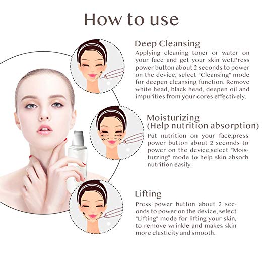 Electric Rechargeable Facial Scrubber Machine Facial Exfoliator Cleansing Tool