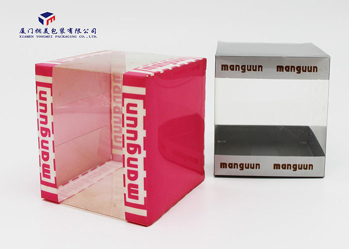 Offset Printing Square Clear PVC Packaging Boxes Plastic Gift Box OEM / ODM Service