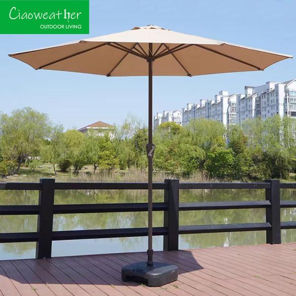 Aluminum Frame Leisure Outdoor Garden Patio Beach Umbrella Canopy with Middle