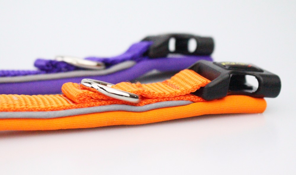 C502 New Soft Safety Pet Collar and Leash Reflective Neoprene Nylon Webbing Dog Collars for walking
