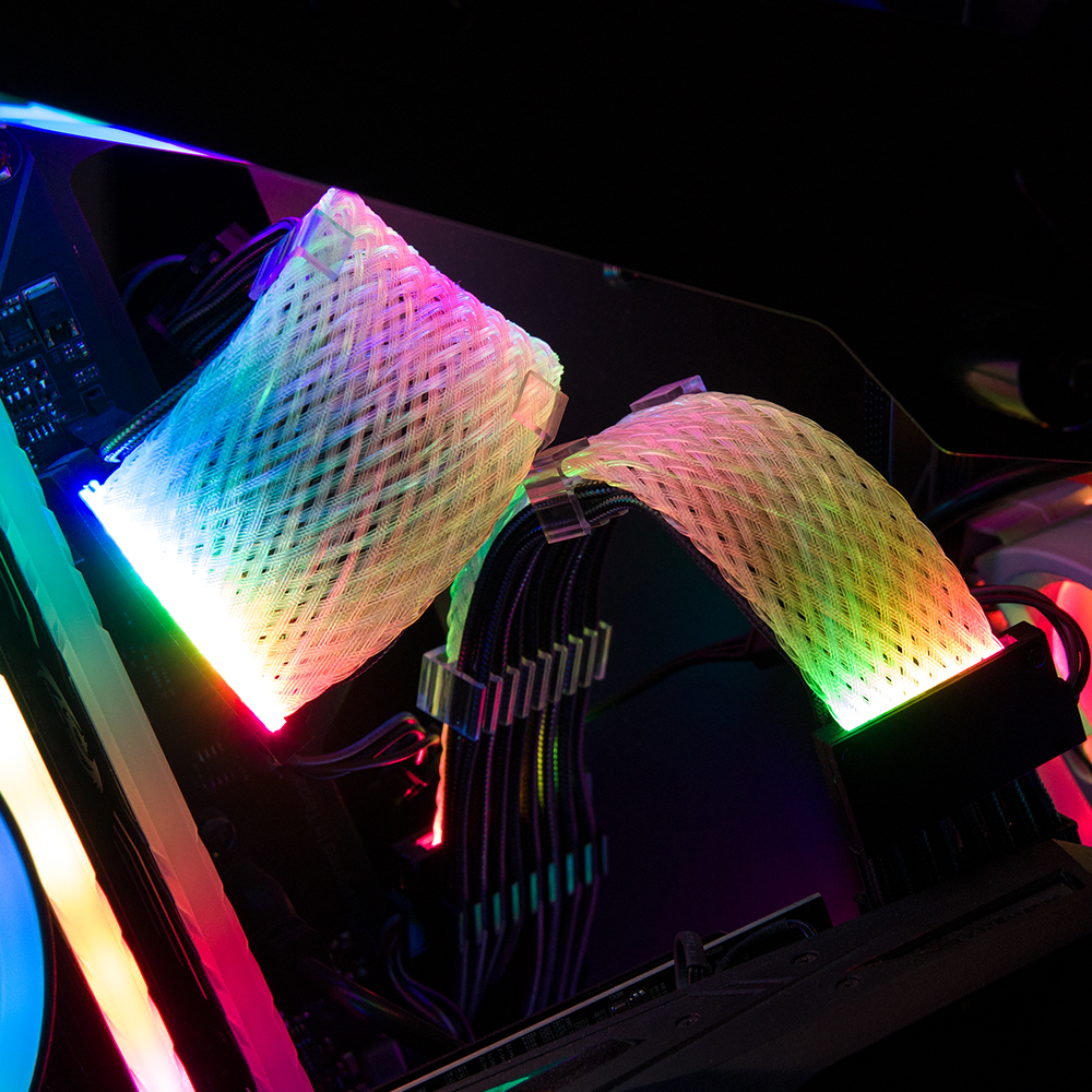 RGB cable Gaming PC double-headed light-emitting board 12pin turn three 8pin Sync 5V3PIN RGB cable