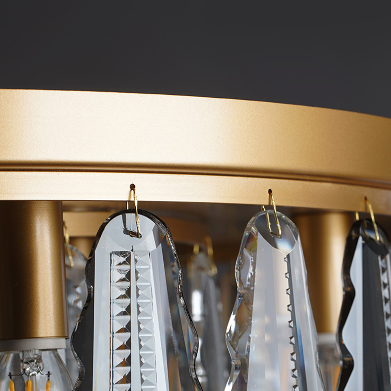 Modern gold ceiling chandelier for bedroom round hanging lamp kitchen fixtures(WH-CA-69)