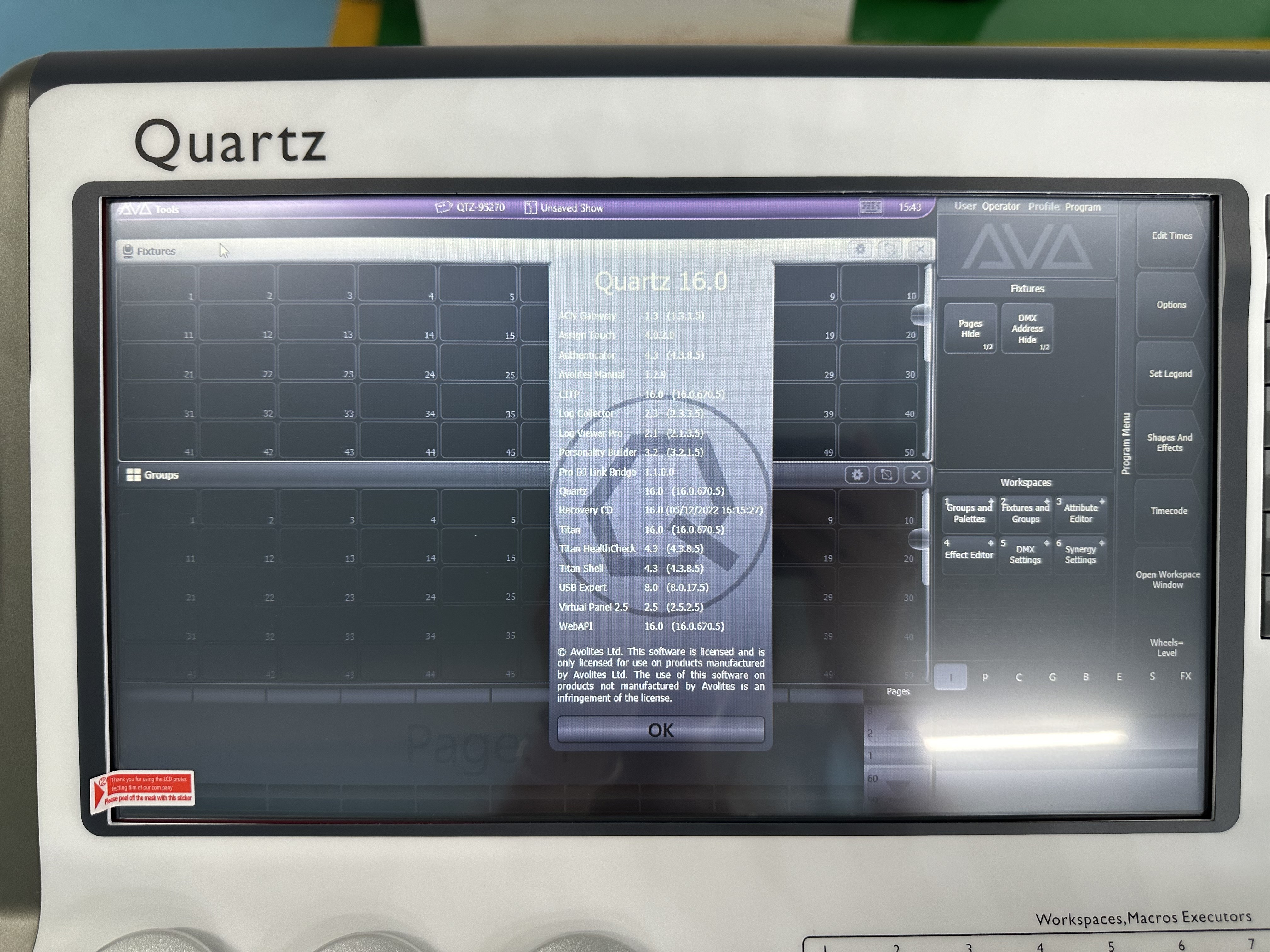Quartz Led Controller I7 V16.0 Quartz TT Lighting Console Dmx Light Controller