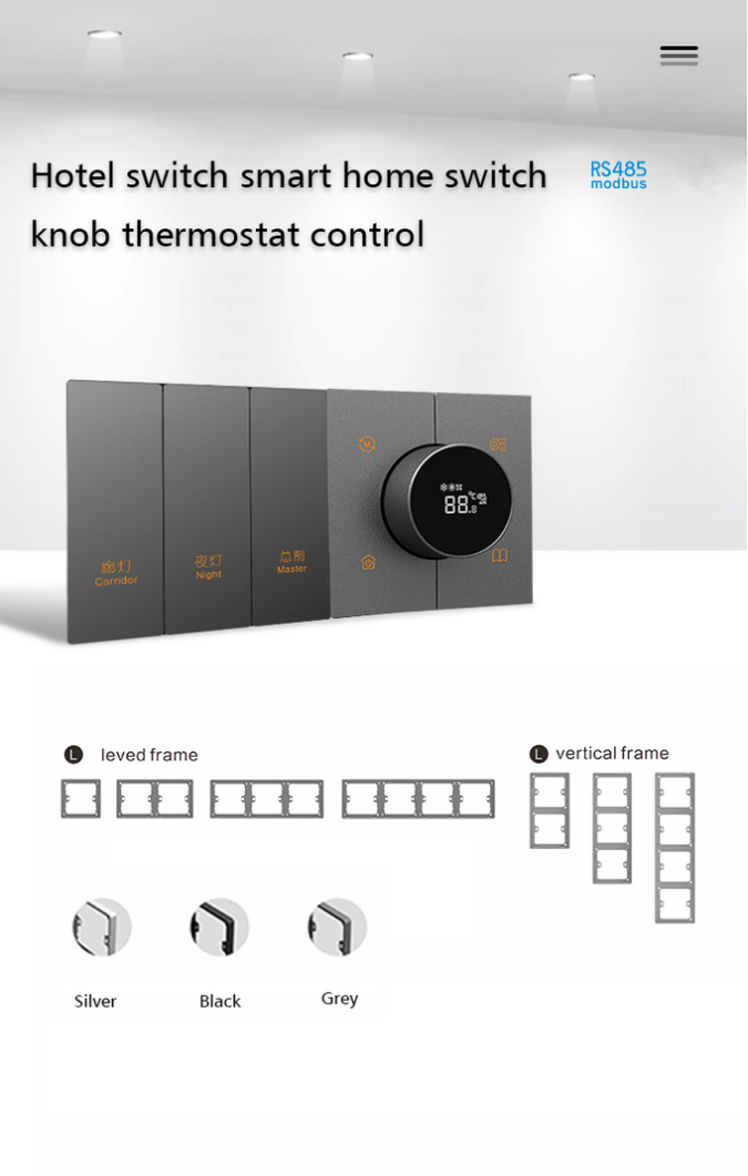 Aluminum Alloy Smart Thermostat For Heat Pump Air Conditioner 12V