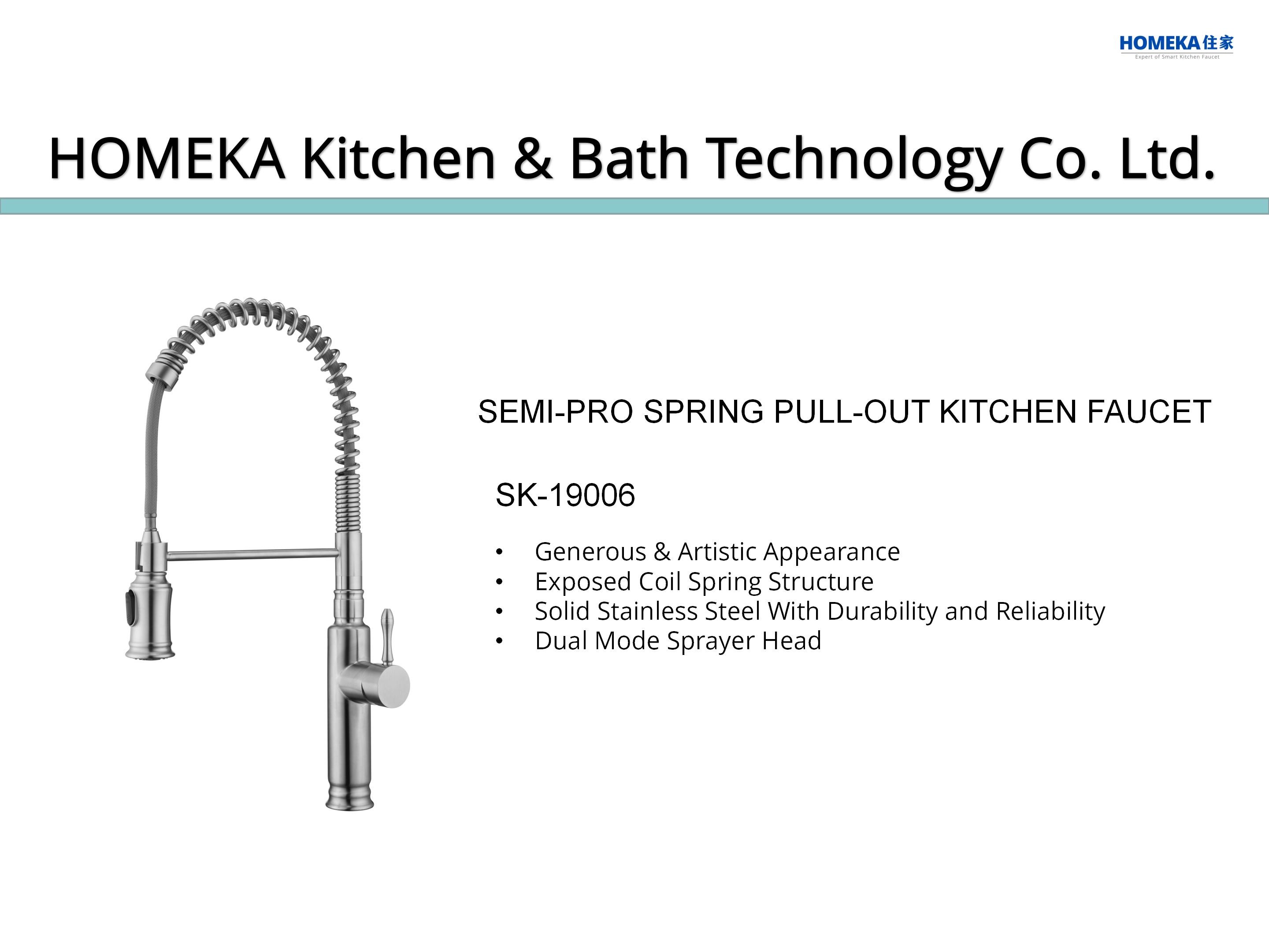 SUS304 18/10 Stainless Steel Brushed Nickel Pull Down Kitchen Faucet ODM