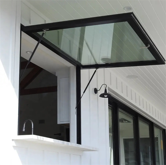 Wind Pressure Resistance Level 9 SKATE's Thermal-Break Awning Windows in Aluminum Alloy