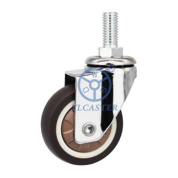 Threaded Stem Furniture Casters Chemical Resistant Wheel M10x25mm TPR Casters