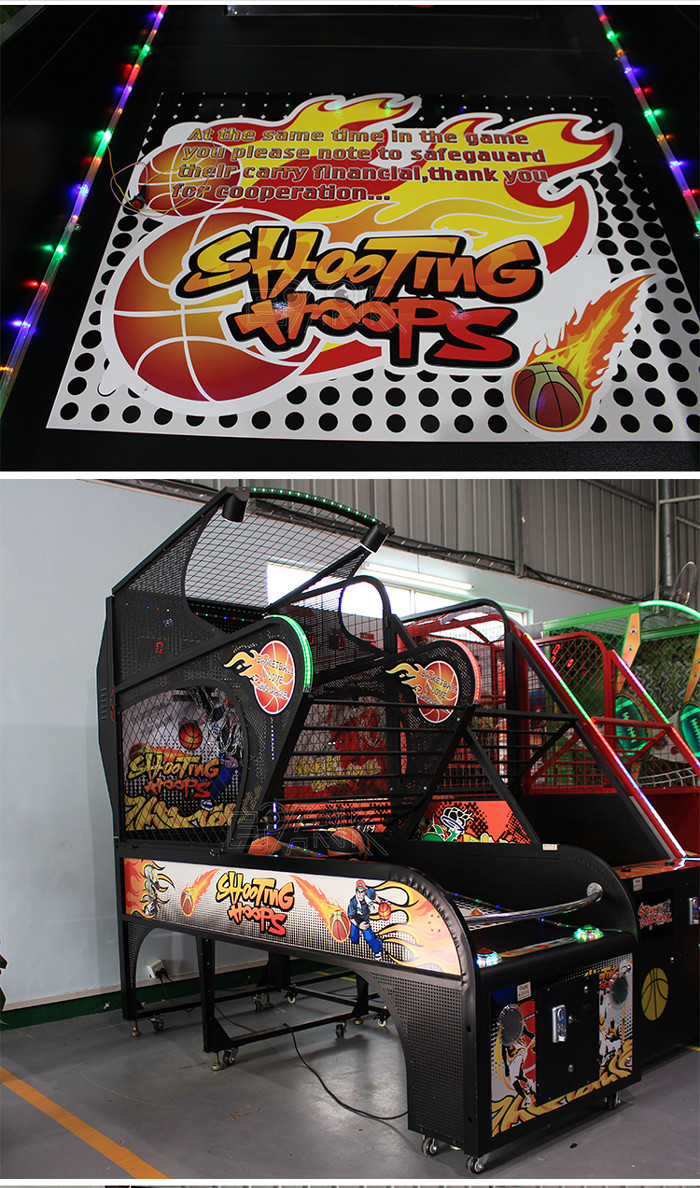 Folding Street Basketball Shooting Arcade Machine Indoor Sports Coin Operated