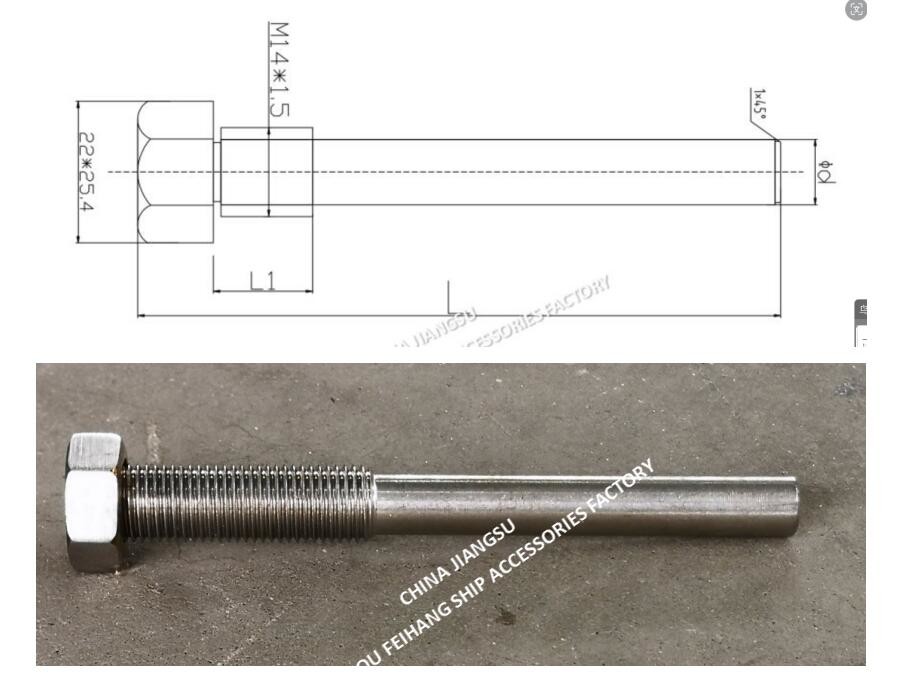 Copper Guide Bolt For Air Pipe Head No.533HFB-250A & CopGuide For Air Vent Head No.533HFB-250A Material: Stainless Steel