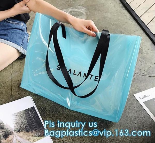 pvc transparent zipper bikini cosmetic bag, tote lady waterproof PVC swimming