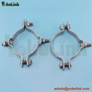 China Double Offset Telescopic Pole Clamp / Pole Mounting Bands / Fasten Clamp on sale