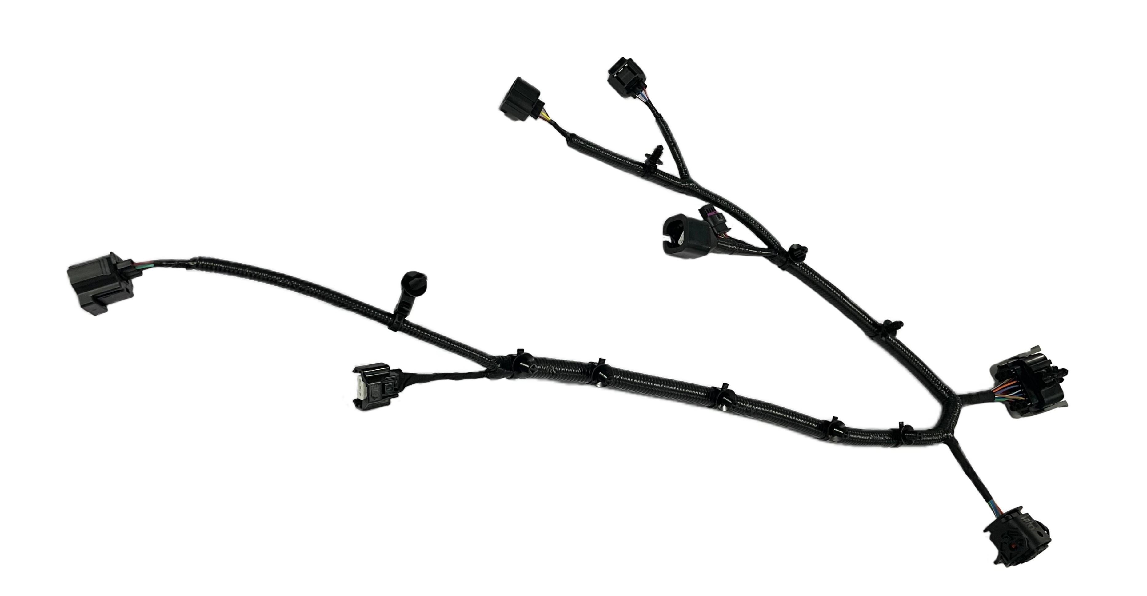 Black Connector Automotive Transmission Cable Harness Assembly Customizable