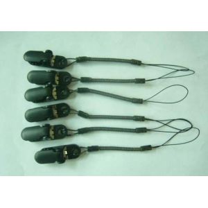 Classic Type Slim Expanding Key Coil Chain w/Alligator Clip and Cell Phone Loop