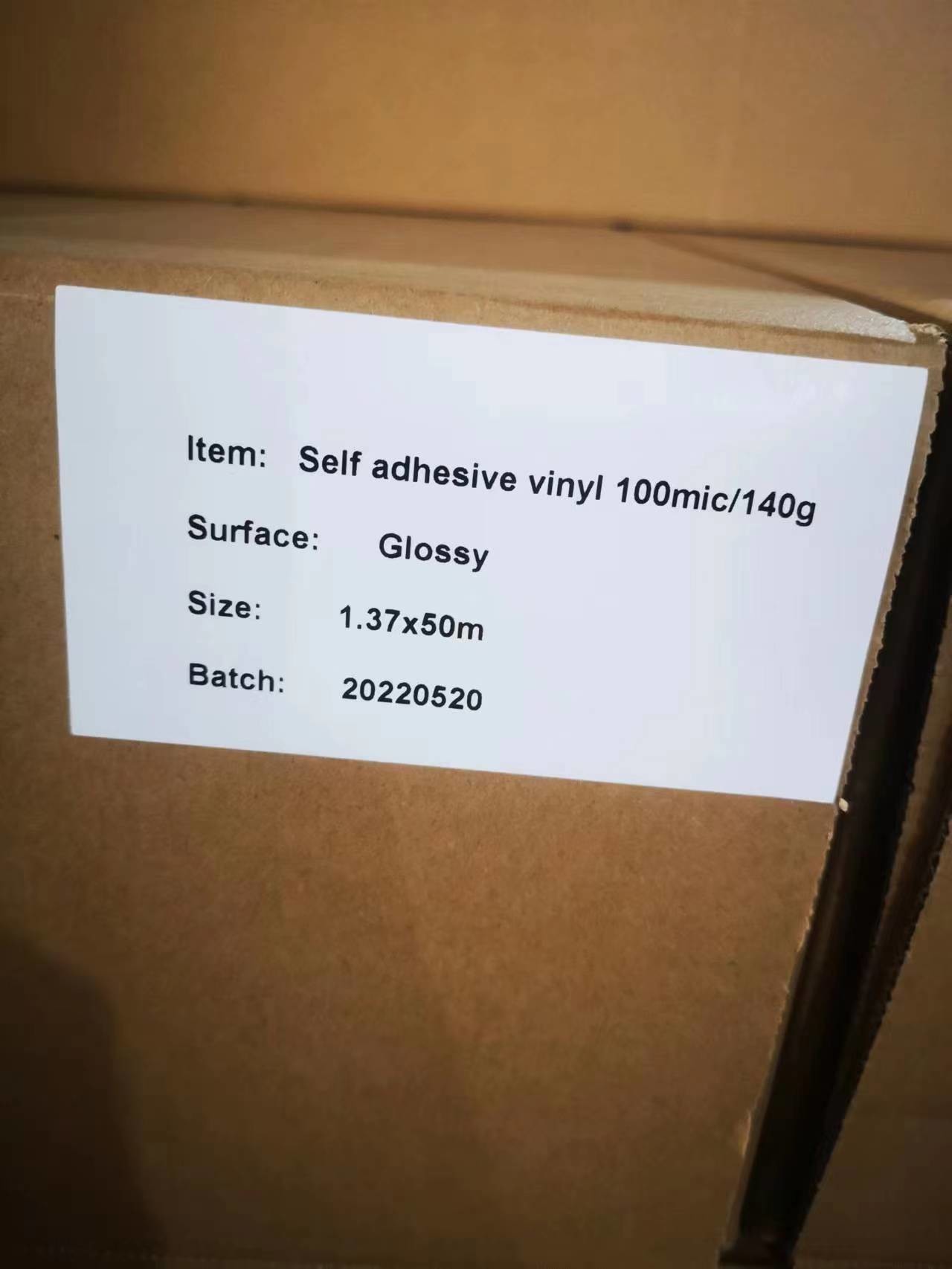 High quality factory price digital printable Self Adhesive Vinyl Sticker 140g