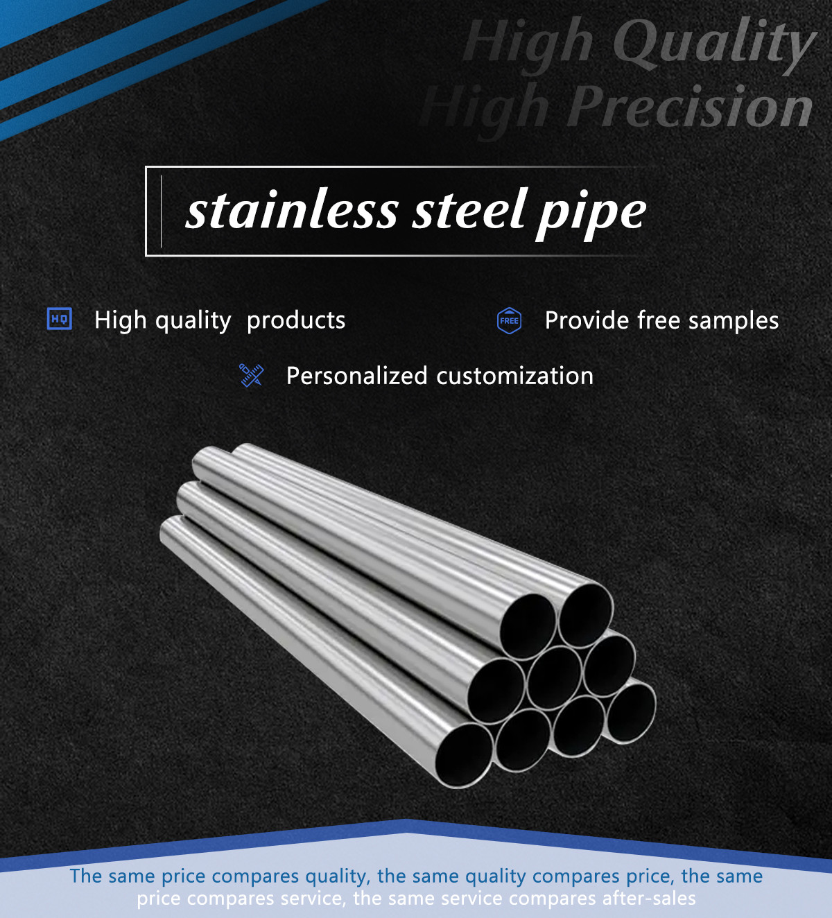 ASTM Welded Stainless Steel Pipe Tube AISI/JIS/DIN/EN 201 202 304 316 316L