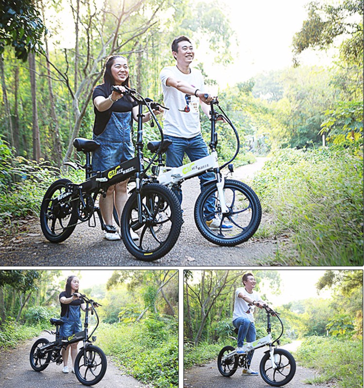 Convenient Shimano 7-speed-gears 6 Spoke MTB Style Aluminum Folding Electric Bike