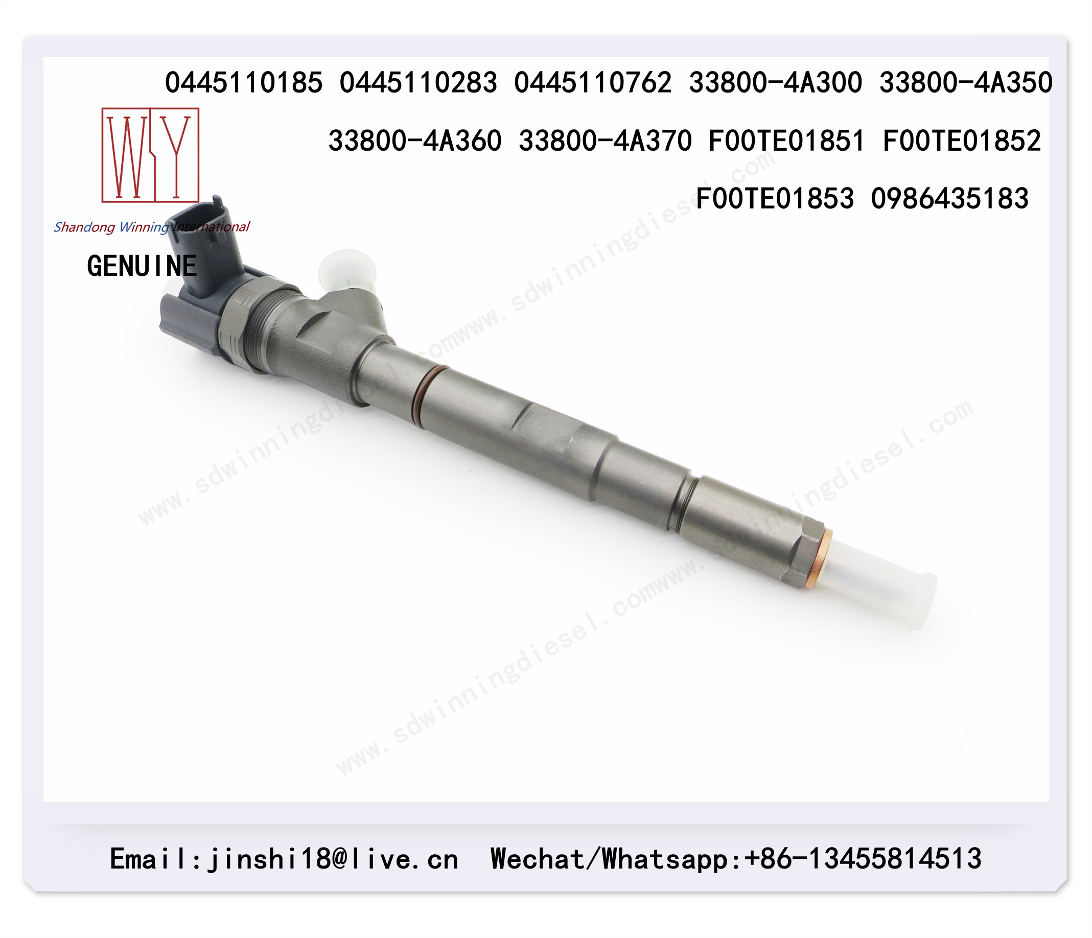 BOSCH GENUINE AND NEW FUEL INJECTOR 0445110185 0445110283 0445110762 FOR HYUNDAI 33800-4A300 33800-4A350 33800-4A360 338