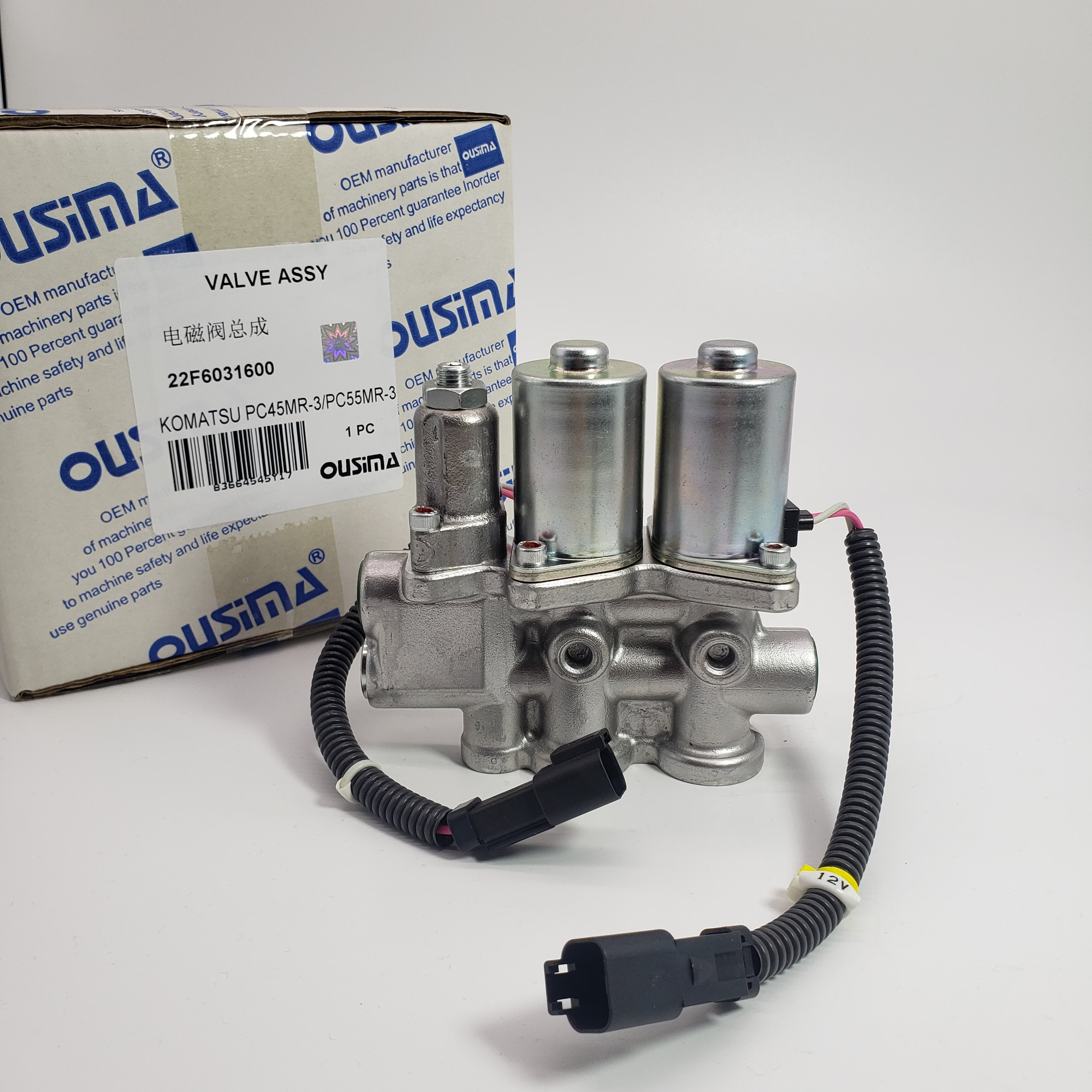 Main Pump Solenoid Valve Assembly 22F6031600 For Komatsu PC45MR-3 PC55MR-3