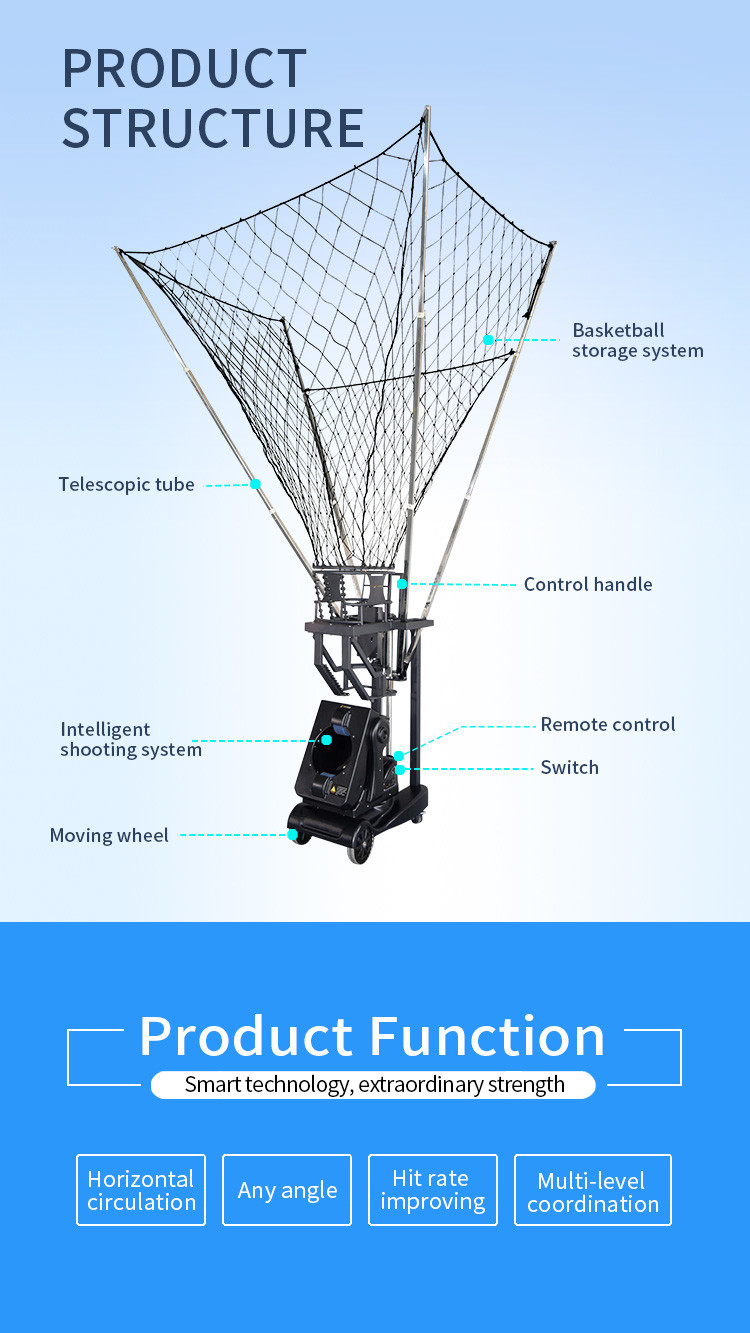Siboasi K1900 Basketball Shooting Machine Standing Type 150W